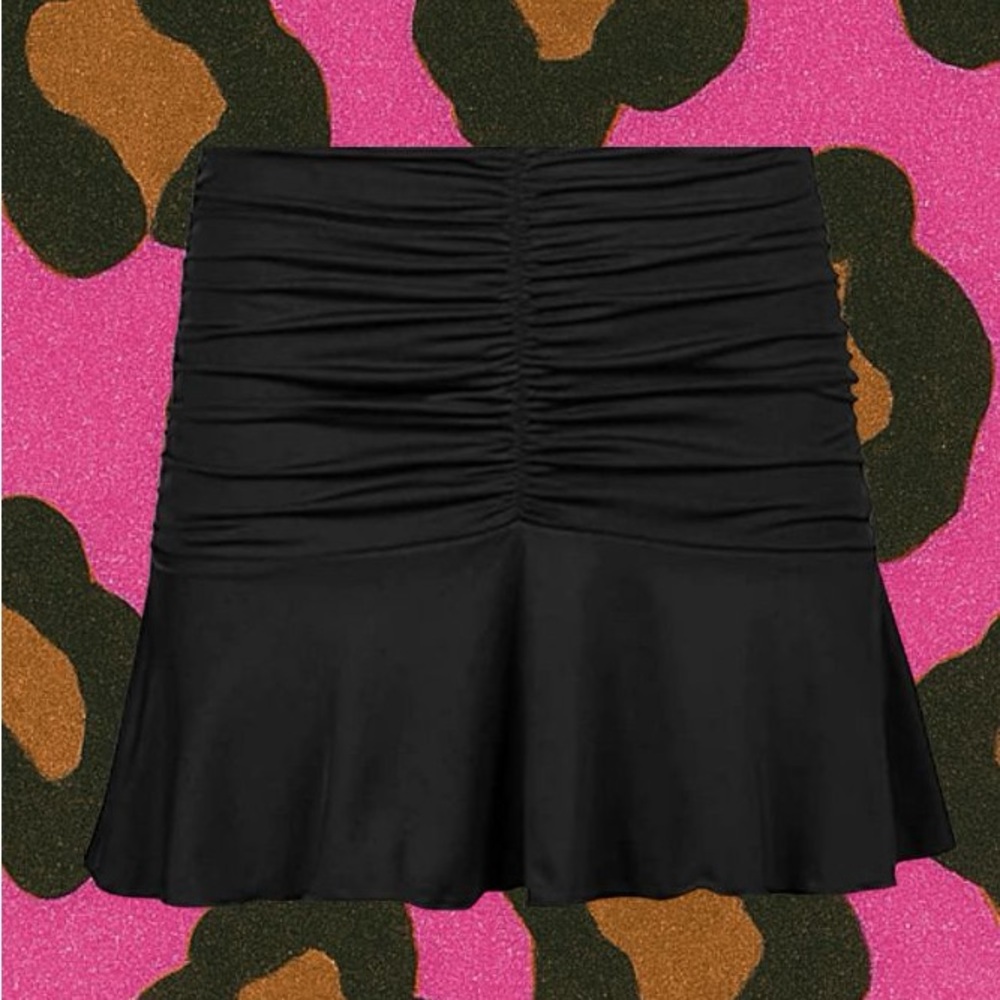 Juicy Couture White Tee and Black Skirt Ensemble
